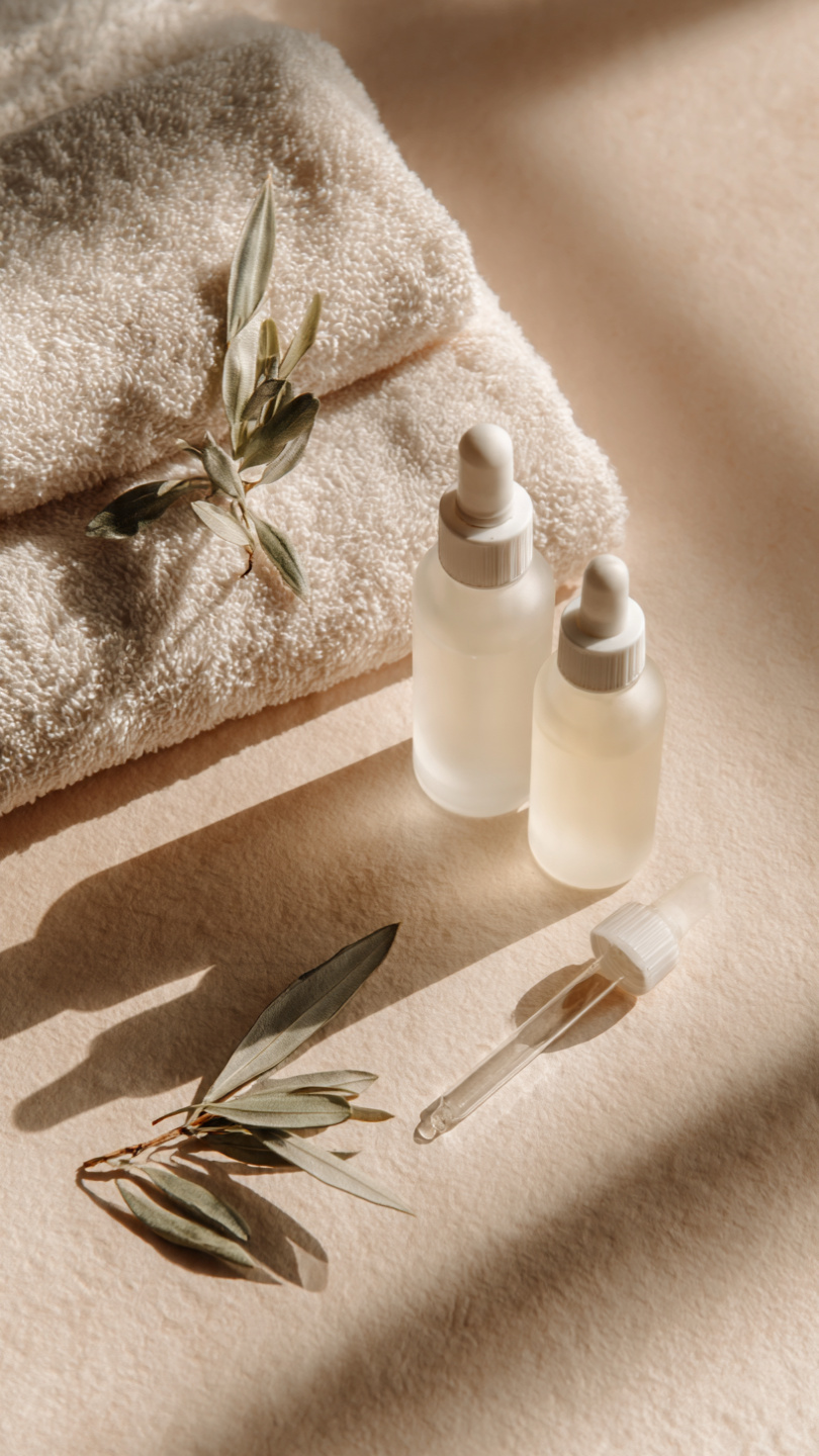 Clean skincare shelfie