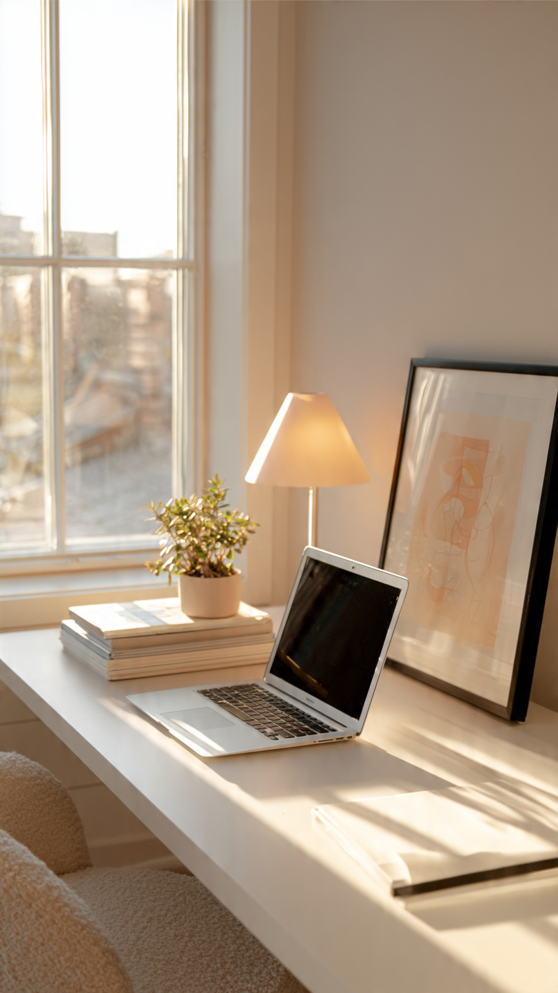 Minimal home office setup