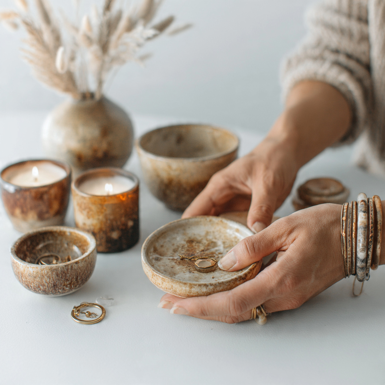 Handmade products styled for Pinterest product pins